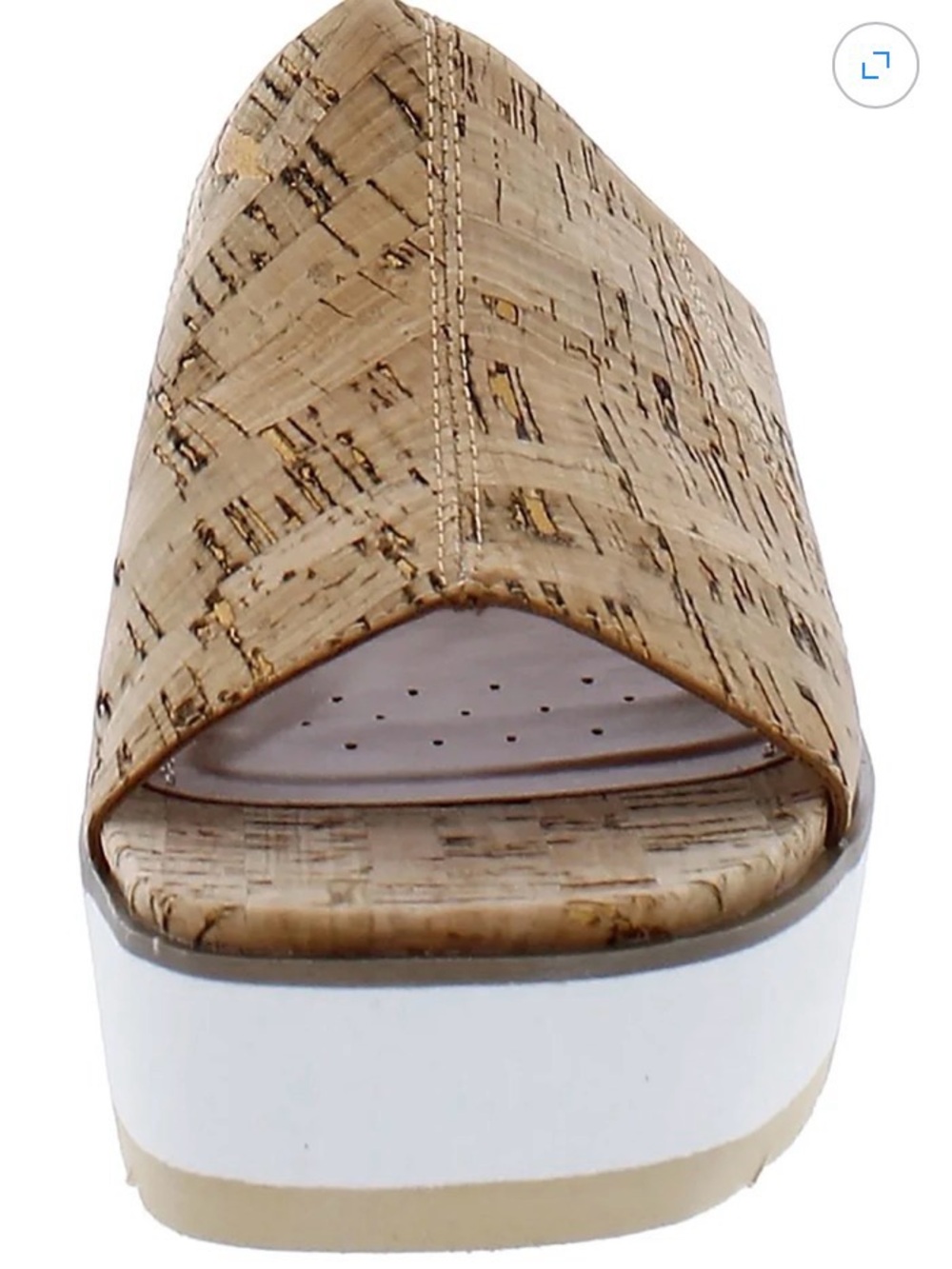 NYDJ Women’s Rysa Cork Slip-On Wedge Sandals Gold Accents Size 9 NWOT Neutral - Picture 4 of 13